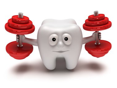 Tooth with face lifts weights