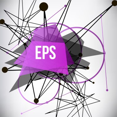 Noktalar ve çizgilerle soyut arkaplan.