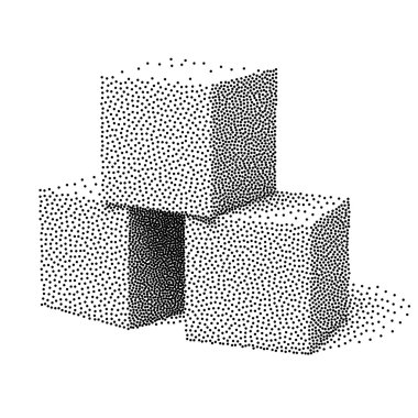 Dotwork yarım ton vektör kutuları simge