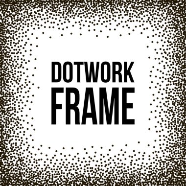 Dotwork vektör çerçeve