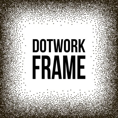 Dotwork vektör çerçeve