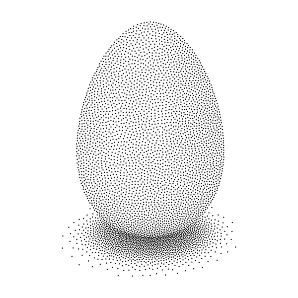 Dotwork halvton vektor ägg — Stock vektor