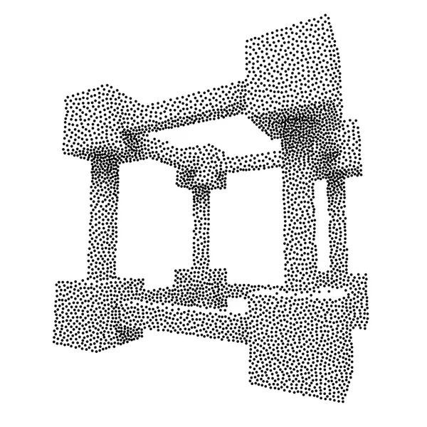 Drahtgitternetzwerk-Vektorwürfel — Stockvektor