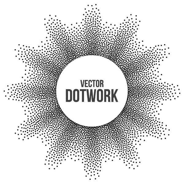 Dotwork Star Banner. — Stockový vektor