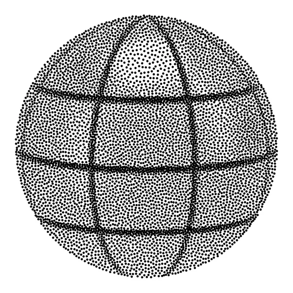Dotwork Globe Sphere. Illustration vectorielle . — Image vectorielle