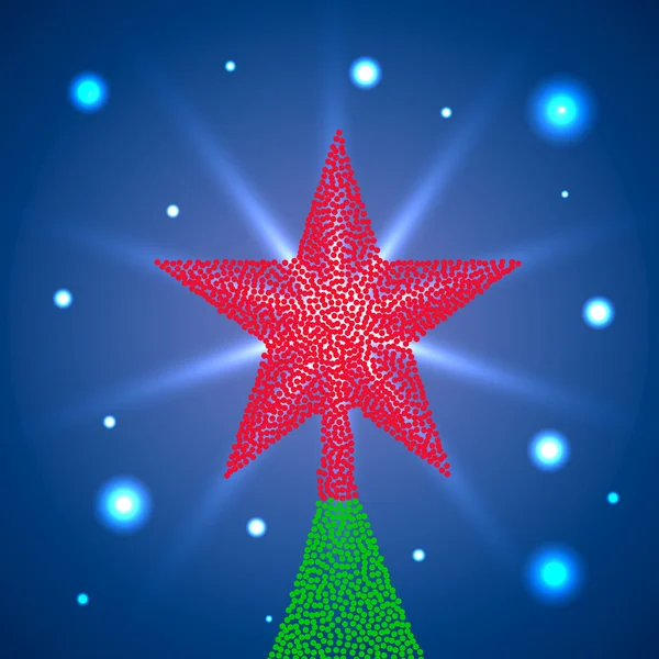 Christmas Tree Star. Vector. — Stock Vector