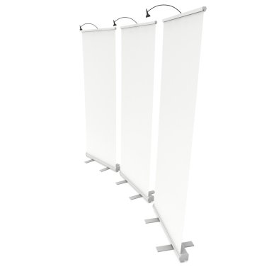 Afiş standları olarak boş topla