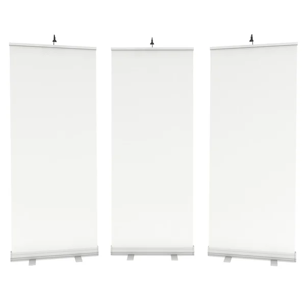 Lege Roll-Up Banner Stands — Stockfoto