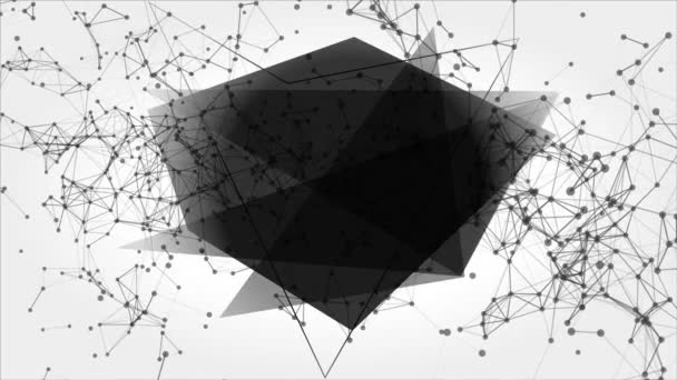 点と線と空白の黒い販売モーション バナー — ストック動画