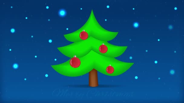 Vánoční strom. Pohybu Vánoce pozadí. Smyčka. — Stock video