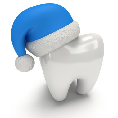 Giyen Santa Claus şapka diş.
