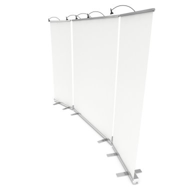 Afiş standları olarak boş topla