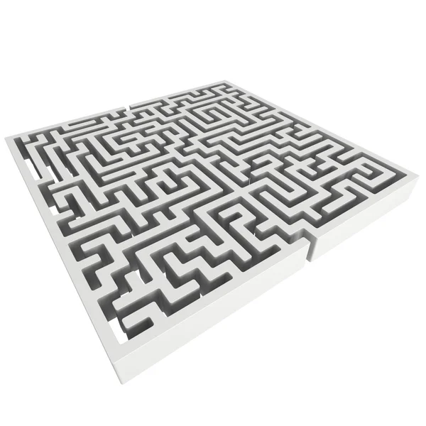 3D Maze. Labyrinth shape design element. — Stock Photo, Image