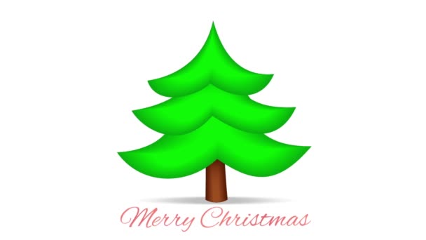 Arbre de Noël sur blanc. Motion Noël fond .