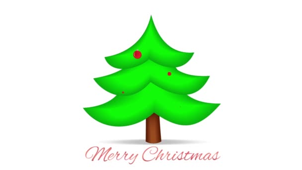 Arbre de Noël sur blanc. Motion Noël fond .