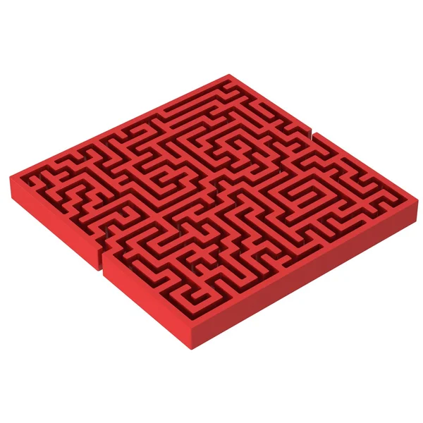 3D labirent. Labirent şekil tasarım öğesi. 