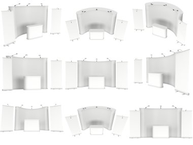 Ticaret gösteri stand beyaz ve boş