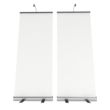 Trade show booth. Expand Roll Up Banner.