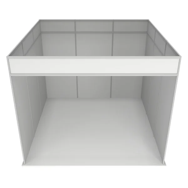 Trade Show Booth Box. Branco 3D e branco . — Fotografia de Stock