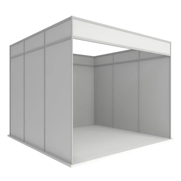 Ticaret göster Booth kutusunu. 3D beyaz ve boş.