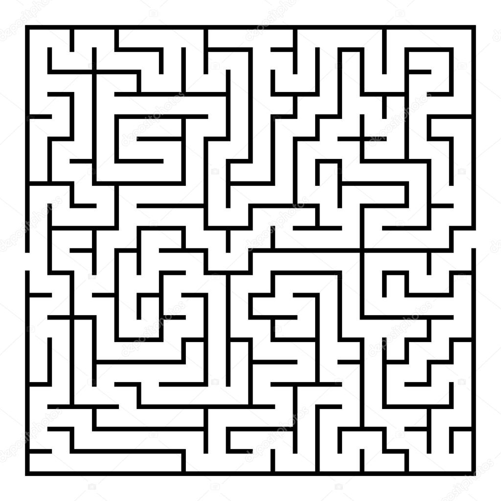 Vector Maze. Labyrinth with Entry and Exit.