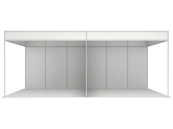 Salón Comercial Booth Box. Blanco y blanco 3D . — Foto de Stock