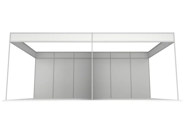 Salón Comercial Booth Box. Blanco y blanco 3D . — Foto de Stock