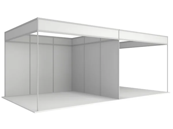 Trade Show Booth vak. 3D-White en blanco. — Stockfoto
