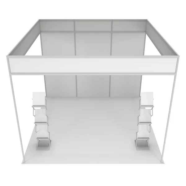 Trade Show Booth Box. 3D White and Blank. — Stock Photo, Image