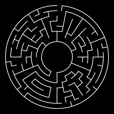 Daire labirent vektör