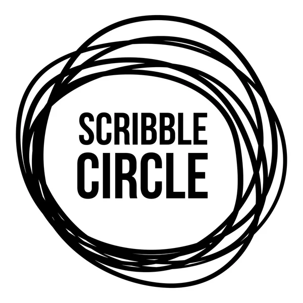 Scribble cerchio vettoriale — Vettoriale Stock