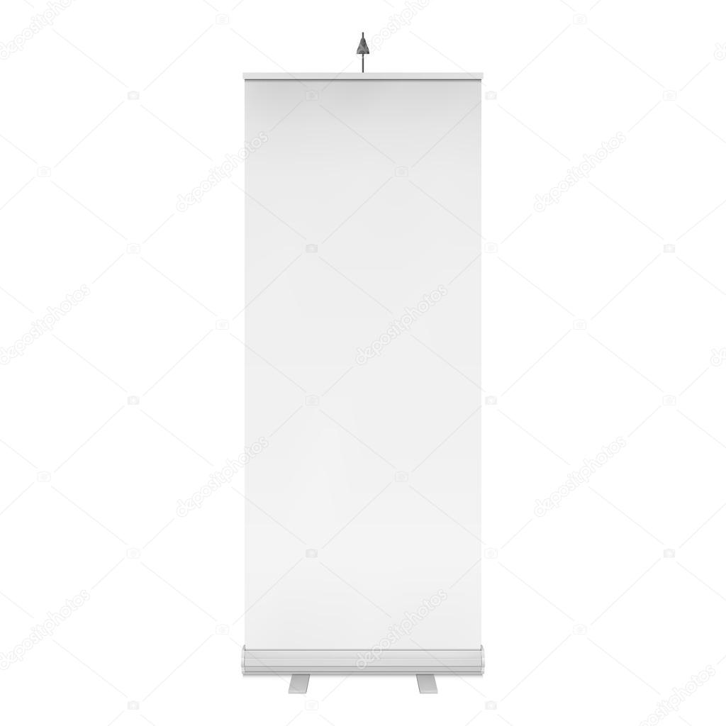 Blank Roll Up Banner Stand. Vector