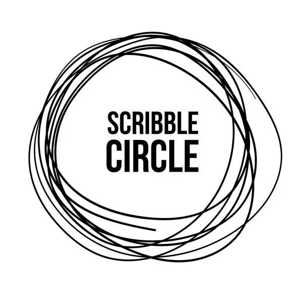 Scribble Circle Vector — Stock Vector