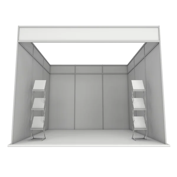 Trade Show Booth Expo Box. 3D White and Blank. — Φωτογραφία Αρχείου