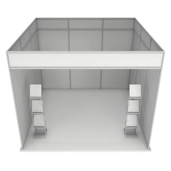 Stand fieristico Expo Box. Bianco 3D e bianco . — Foto Stock