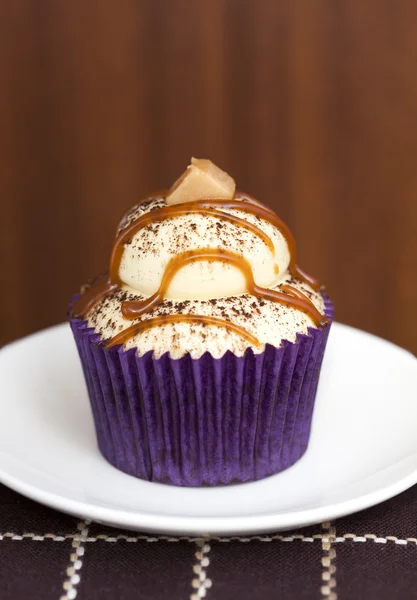 Karamell Latte Cupcake — Stockfoto