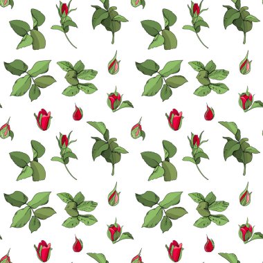 Kumaş, duvar kağıdı, hediye kutuları, arkaplan tebrik kartları ve davetiyeler için pürüzsüz gül deseni