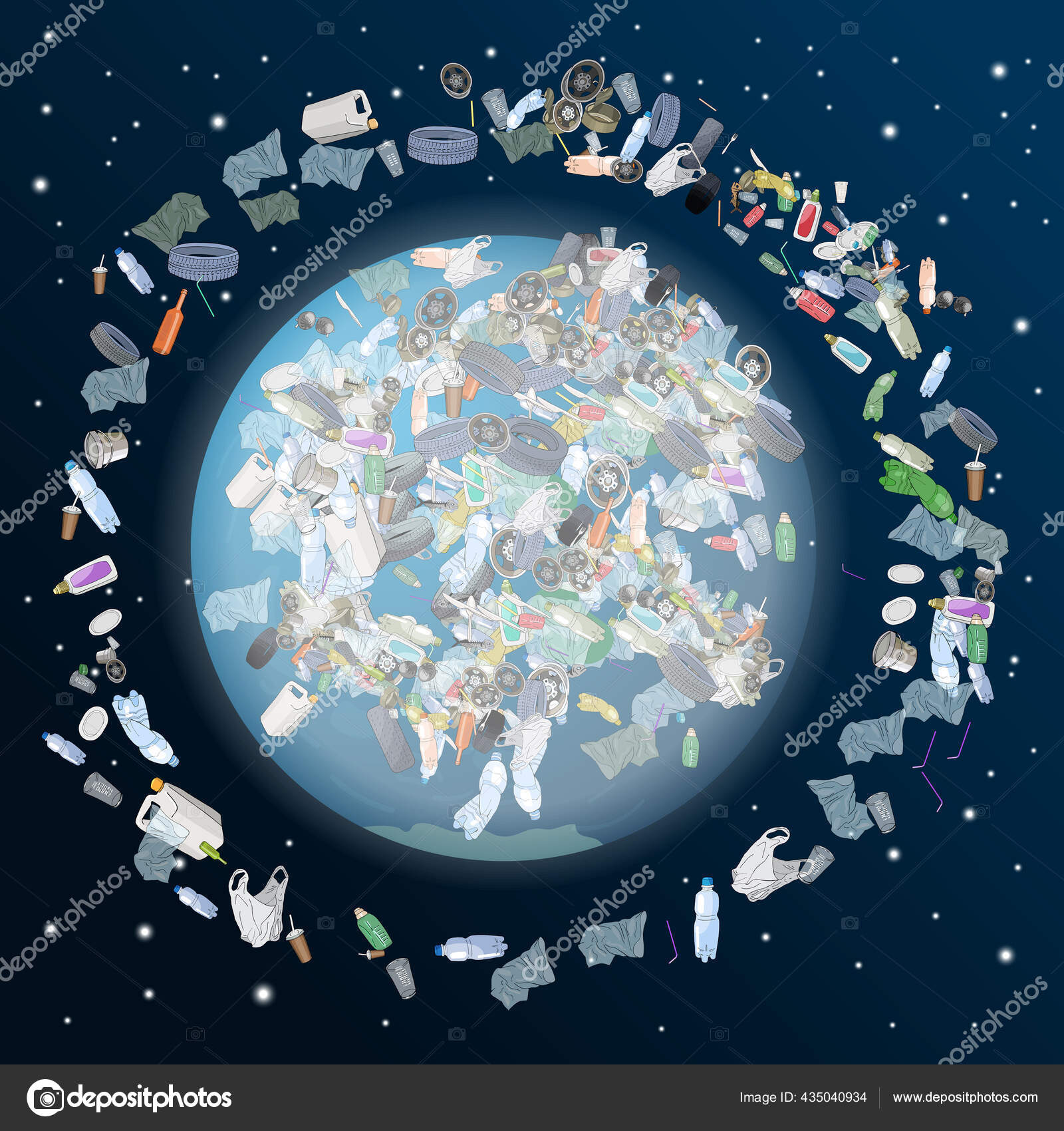 Problem Pollution Planet Space Debris Garbage Plastic Bags Planet Concept Stock Vector Image by © #435040934 Problem Pollution Planet Space Debris Garbage Plastic Bags Planet Concept Stock Vector Image by © #435040934