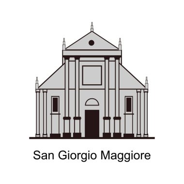 İtalya, Venedik 'teki San Giorgio Maggiore adası. Güzel Venedik simgesi. Ada, daha doğrusu Palladyan kilisesi önemli bir dönüm noktasıdır. Tatil için güzel manzara.