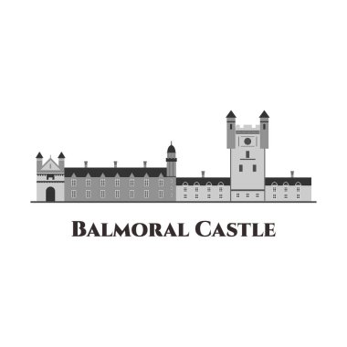 Balmoral Kalesi, İskoçya. Royal Deeside, Aberdeenshire, İskoçya 'da büyük bir emlak evi. Turistler için ziyaret etmeniz gereken harika bir yer. Sahibi Kraliçe II. Elizabeth.