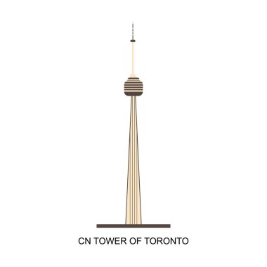 CN Kulesi en iyi manzaralı şehir. Toronto, Ontario, Kanada 'da beton iletişim ve gözlem kulesi. Tatilin simgelerinden biri. Dünyayı dolaş.