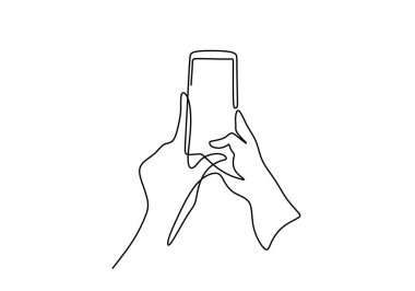 Sürekli bir el hareketi çizimi yap ve akıllı telefon ekranına dokun. Çevrimiçi hikayeler yapmak ya da sosyal ağlarda yayın yapmak. Aktarım çevrimiçi. Gadget aygıtı konsepti
