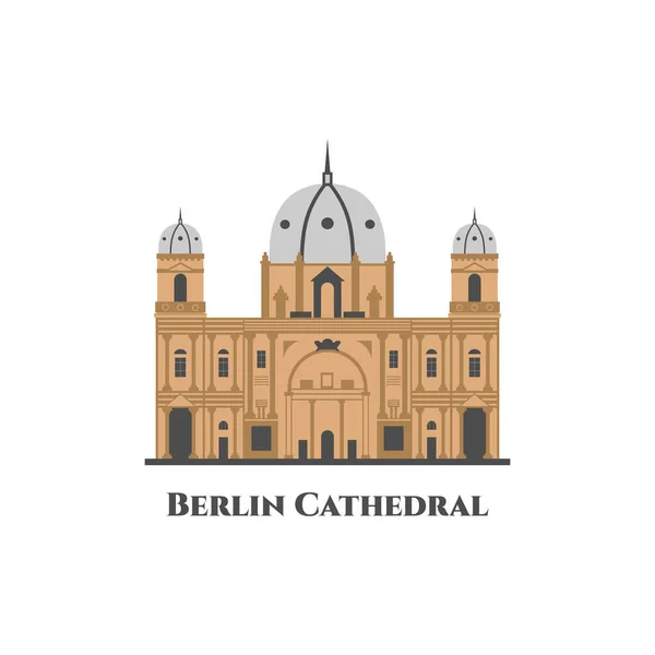 Punti Riferimento Vettoriali Berlino Germania Impressionante Cattedrale Una Delle Attrazioni — Vettoriale Stock