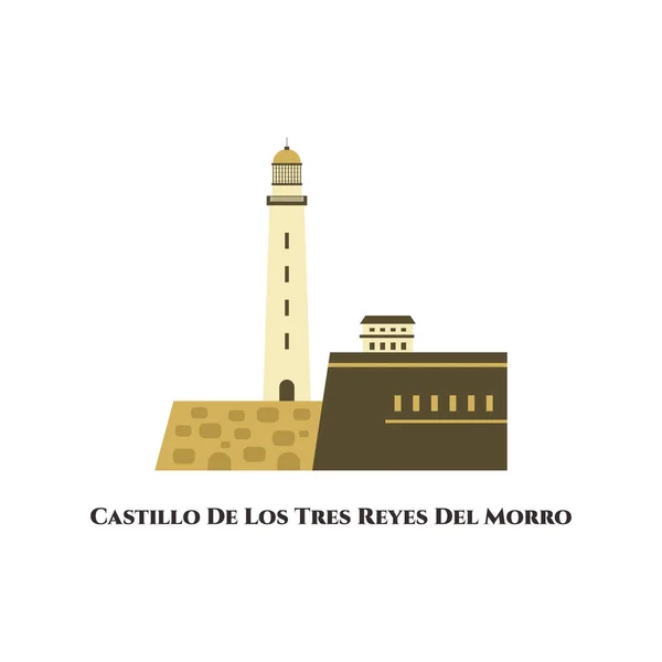 Castello Morro Castillo Los Tres Reyes Magos Del Morro Fortezza — Vettoriale Stock