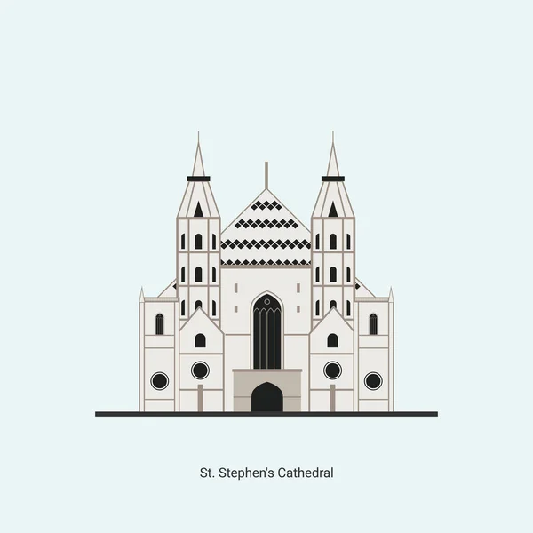 Stephen Cathedral Oostenrijk Moederkerk Van Het Rooms Katholieke Aartsbisdom Gelegen — Stockvector