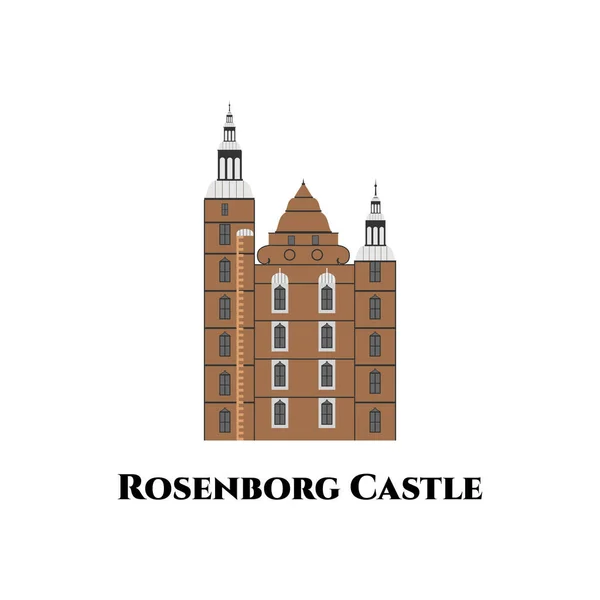 Kasteel Rosenborg Copenhagne Denemarken Wereld Landen Steden Vakantie Reizen Sightseeing — Stockvector