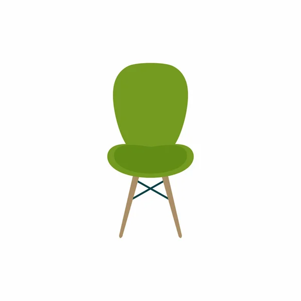 Modischer Stuhl Skandinavischen Stil Innenraumkonzept Nette Einfache Möbel Isoliert Auf — Stockvektor