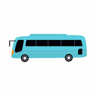 Otobüs karikatürü düz vektör çizimi. Beyaz arka planda izole edilmiş toplu taşıma ya da okul otobüsü. Kentsel, şehir arabaları ve araç taşıma kavramı.
