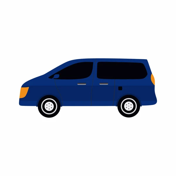 Coche Azul Aislado Sobre Fondo Blanco Vehículos Cruzados Estilo Dibujos — Vector de stock