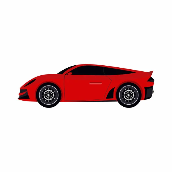 Deporte Icono Coche Rojo Estilo Plano Transporte Vida Ciudad Medio — Vector de stock